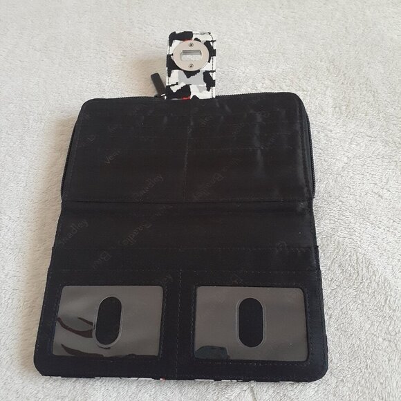 Vera Bradley Turnlock Wallet Grey Black Quilted Scottish Terrier - Picture 7 of 11